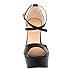 Zbeibei Womens Peep Toe Strappy Platform Stiletto Ladies High Heel Sandal