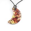 Handmade Crescent Moon Design Murano Glass Pendant - Mona Red/Gold Style3 Handmade Crescent Moon Design Murano Glass Pendant - Mona Red/Gold Style3