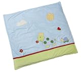 roba 1406 P40 - Krabbeldecke mit aufwendiger Applikation Schildkröte und Schnecke 110x120 cm