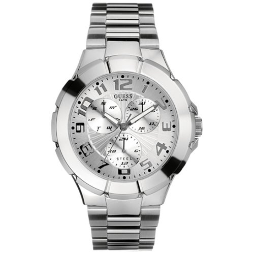 GUESS? Mens 10179G Stainless Chronograph Watch