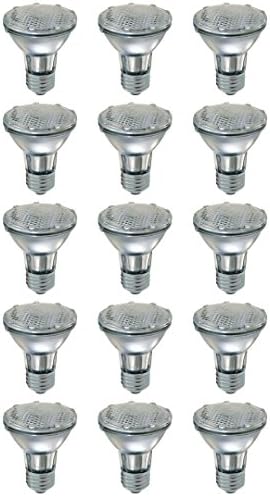 Pack of 15 PAR20/FL DIMMABLE PAR20 35 Watt Halogen Spot Light Bulb I NO HARMFUL BLUE LIGHT I Ceiling Recessed Kitchen Lamp Par20 120V 110V Lighting Replacement