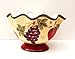ACK Tuscany Garden Colorful Hand Painted Mixed Fruit, Pedestal Fruit Bowl 6.75