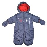 U.S. Polo Assn. Navy Blue 1-Piece Infant Snowsuit