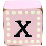 New Arrivals Letter Block X, Pink White by New Arrivals