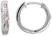14k White Gold / Diamond Huggie Earrings 1/2 (12 mm)