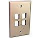 Mediabridge Keystone Wall Plate (4-Port) - 10 Pack - Ivory