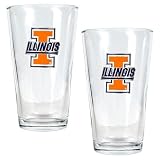 NCAA Illinois Fighting Illini Two Piece Pint Ale Glass Set