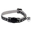 Casual Kitty Two-Tone Pawprint Collar Black