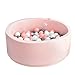 Wonder Space Deluxe Kids Round Ball Pit, Premium Handmade Kiddie Balls Pool, Soft Indoor Outdoor Nursery Baby Playpen, Ideal Gift Play Toy for Children Toddler Infant Boys & Girls (Light Pink)