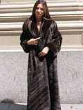 GLAMOROUS NEW MAHOGANY MINK FUR COAT sz16 #22126