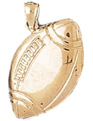 Dazzlers Solid 14k Gold Football Ball Charm Pendant Available in three colors from jewelsberry (weights: 2.8 grams only)