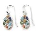 Barse Sterling Silver Oval Multi Stone Earrings