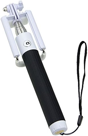 Selfie Stick, Extendable Monopod with Universal Adjustable Phone Holder and Built-in Remote Shutter for Samsung and Iphone (Black)