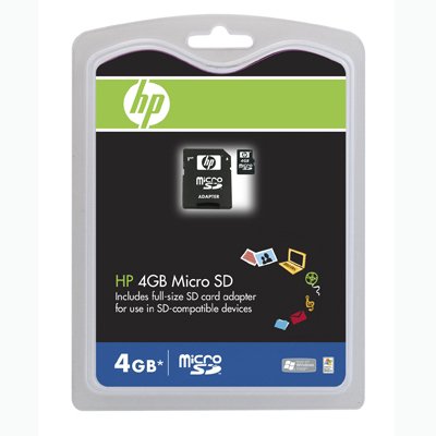 HP 4 GB Class 4 microSDHC Flash Memory Card L1882A-EF
