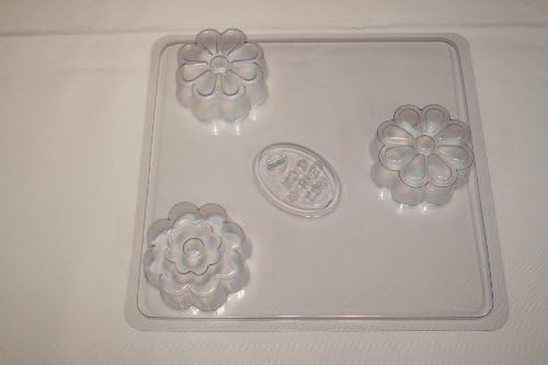 Plastic Soap Mold - Retro Flowers - #204