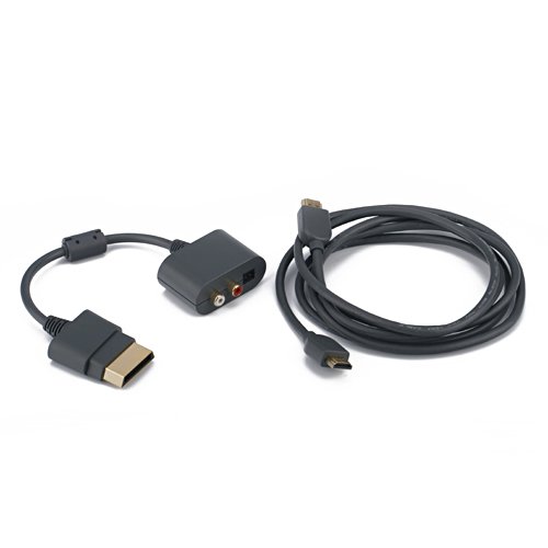 Microsoft Xbox 360 HDMI + Audio Dongle Adapter & Cable