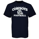 Reebok Dallas Cowboys Navy Blue Youth Stacked Helmet T-shirt