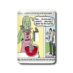 Rich Diesslins Funny General Cartoons - Halloween - Zombie Punch and the Religious Visitors - Light Switch Covers - single toggle switch