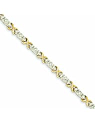 0.5 Carat 14K Gold Diamond X Bracelet
