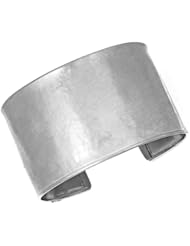 CleverEves 14Kt White Gold Hammered Cuff 37mm
