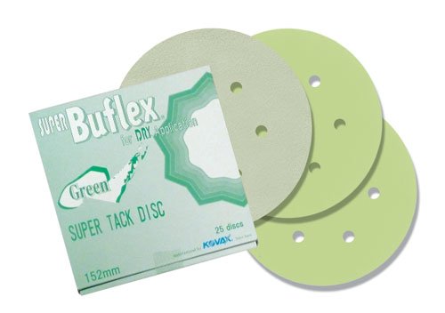 Eagle 193-1535 - 6 inch DRY Super Buflex Discs w/holes - Green - 25 discs/box