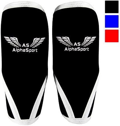 AlphaSport Knee Sleeves(1 Pair)(Black X-Large(40-43 cm)