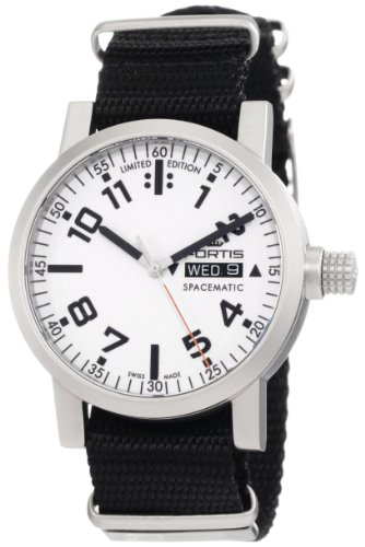 Fortis Men's 623.22.42 N.01 Spacematic Automatic Day and Date Nylon Strap Watch