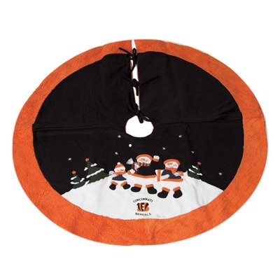 Cincinnati Bengals NFL Snowman Holiday Tree Skirt (48)