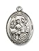 Sterling Silver St. Vitus Medal Pendant with 24" Stainless Steel Chain in Gift Box, Patronage, Patron saint of of actors, comedians, dancers, and epileptics. He is also said to protect against lightning strikes, animal attacks and oversleeping.
