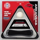 Arkansas Razorbacks Billiard Accessories Kit - includes Triangle Rack, Cue Ball and Brush