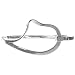 Sterling Silver Thin Connecting Wave Design Clasp Bangle Bracelet - Artisan Handcrafted In Mexico