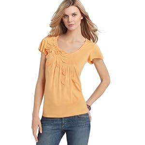 Buy AGB Tee, Origami Petal Scoopneck by AGB