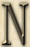 Monogrammed Textured Tile: N Free Shipping!