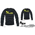 Bogota Sunset kokain LONGSLEEVE S - XXL schwarz/gelb vorne+hinten