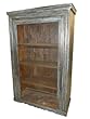 Rustic Hand Carved Jaipur Patina Wooden Bookcase Bookshelf Indian Furniture 82x52x20