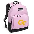 Georgia Tech Backpack Pink Yellow Jackets Logo for Travel, Daypack CUTE School Bags Best Unique Cute Gifts for Girls, Students Ladies -
