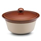 Paula Deen 58170 Signature Stoneware Southern Gathering Covered Round Casserole Chestnut, 2-1/2-Quart Paula Deen 58170 Signature Stoneware Southern Gathering Covered Round Casserole Chestnut, 2-1/2-Quart