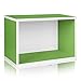 Way Basics Bookcase and Shoe Rack Shelving Organizer (Tool-Free Assembly and Uniquely Crafted from Sustainable Non Toxic zBoard Paperboard), Green