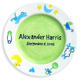 Boy Charm Birthday Hand Painted Plate
