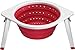 Chef'n SleekStor Collapsible Colander Large 11-Inch Diameter, Cherry/Meringue