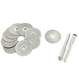 uxcell 砥石ホイール　フレアカップタイプ　二つのドリルビット　グレー　10個入り　20mmX1mm