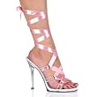 4 1/2 Inch Women's Sexy High Heel Ballet Style Sandal Interchangeable Color Laces