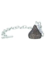 Hersheys Kiss Chocolate Diamond Toggle Bracelet 14k White Gold (12.50ct)