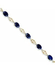 Genuine 14K Yellow Gold Diamond And Sapphire Bracelet 5 Grams Of Gold 100% Satisfaction Guaranteed.