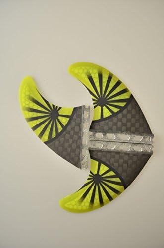 Carbon Fiberglass Future Base Surfboard Fins in G5 Size (Black)