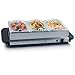 MegaChef Buffet Server & Food Warmer With 3 Removable Sectional Trays, Heated Warming Tray and Removable Tray Frame