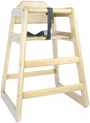 (4 Pcs.) Restaurant Style Wooden Hi-Chair Stackable with "Natural Wood Finish" 4 Pcs.