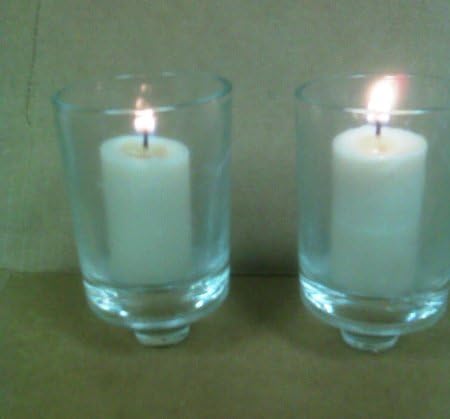 Glass Candle Cups-Set of Two
