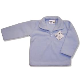 Dirty Fingers - Baby & Toddler, Cool zip neck Fleece, 24-36 months, Pale Blue