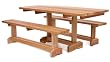 Western Red Cedar 3 Piece market Table and Benches